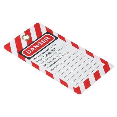 Red Lockout Tagout Tags PVC 16.4*9.5 cm/6.5*3.7 inches