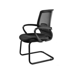 会议椅弓形电脑椅固定扶手网布座椅人体工学椅职员办公室椅子护腰