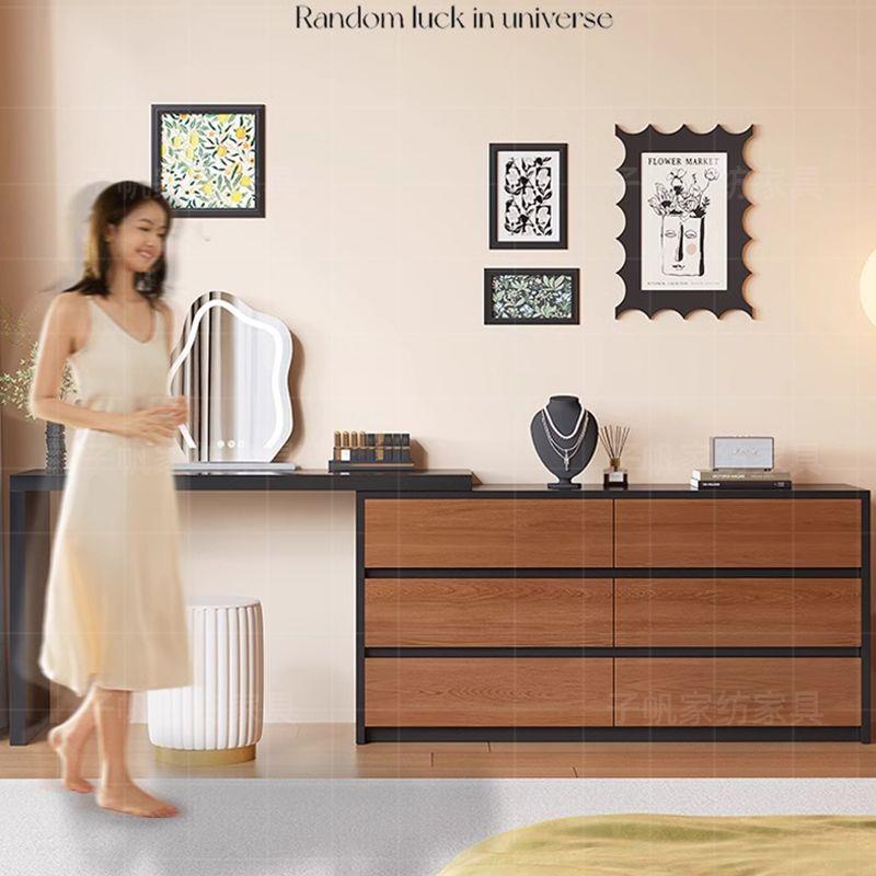 子帆家纺家具夏洛克轻奢风梳妆台中古风斗柜出租屋全户型入户安装
