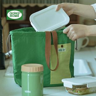 上班族便当袋手提包饭盒包手提袋饭盒袋防水便当包拎饭包男士束口