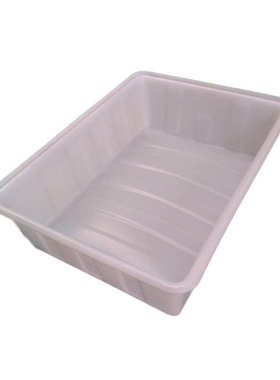 加厚牛筋料300L塑料浅盆白色长方形胶盆养鱼养龟养花盆菜盆水箱