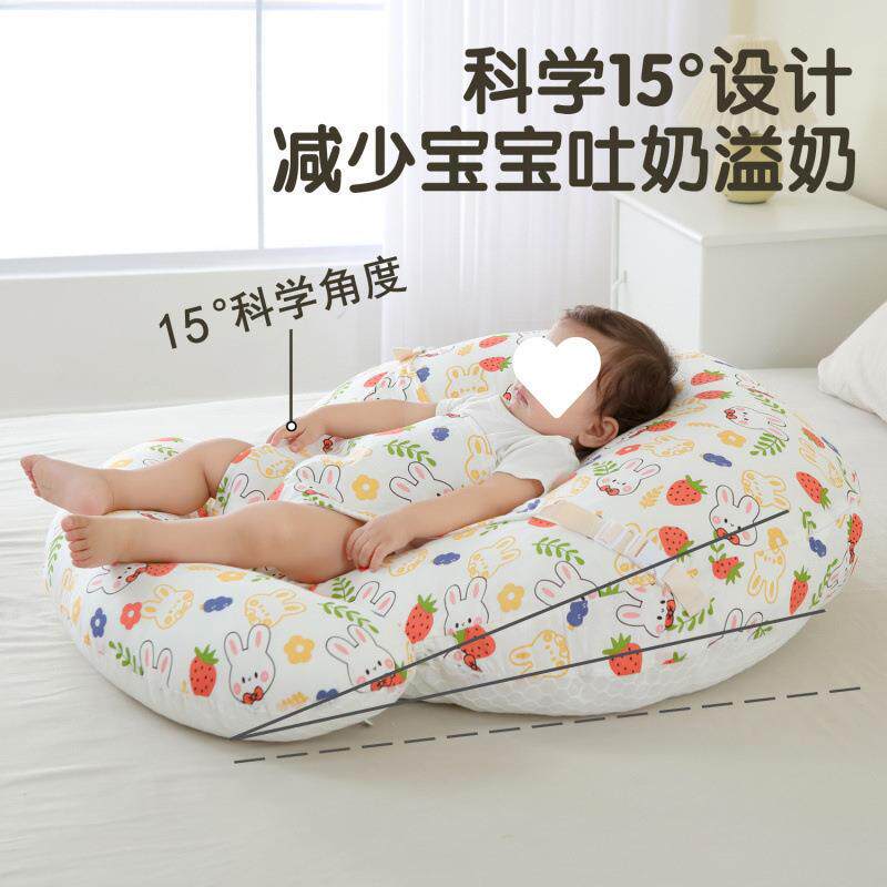 婴儿防吐奶斜坡枕垫儿哺乳枕防溢奶呛奶躺睡喂奶夏季透气查看详情