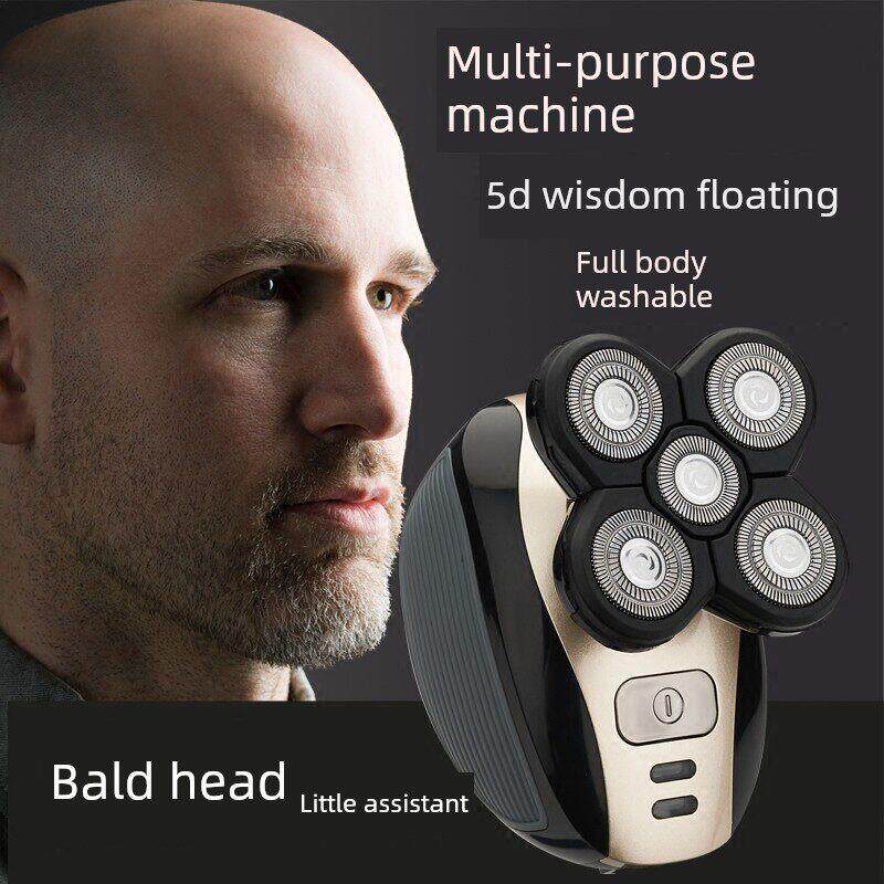 原装正品五刀头电动丽科剃须刀充电式刮胡刀全身水洗理发器男士