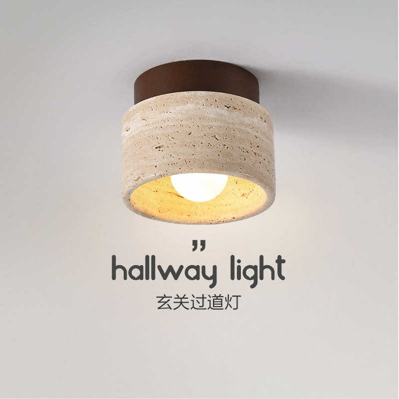 中古风玄关过道灯黄洞石法式复古走廊衣帽间阳台灯2024新款吸顶灯,家装灯饰光源,智能吸顶灯,淘宝优惠券,粉丝福利购,淘宝优惠卷