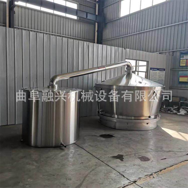大型酿酒设备不锈钢蒸酒锅固态工艺制酒设备分体吊甄冷却器