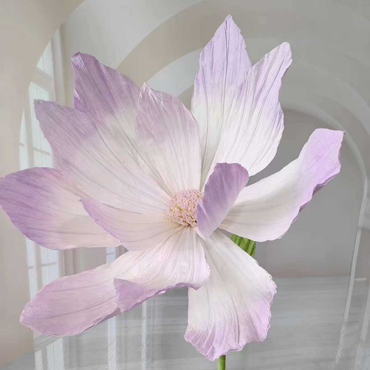 睡莲纸花婚庆路引花假花布置莲花仿真花婚礼舞台装饰摄影橱窗道具