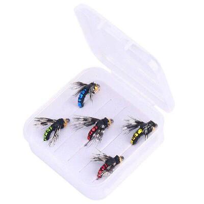 5pcs Bead Head Fast Fly Fishing Flies Artificial Insect
