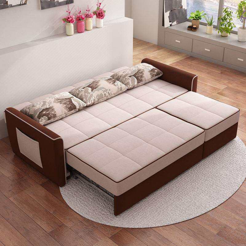 多功能沙发床两用小户型客厅北欧折叠直排可拆洗布艺沙发床