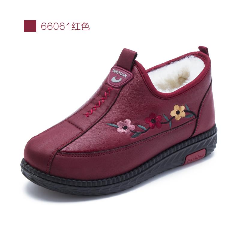 高档224冬季中老年羊毛加绒保加厚水防东北大棉鞋舒适暖软底0妈妈