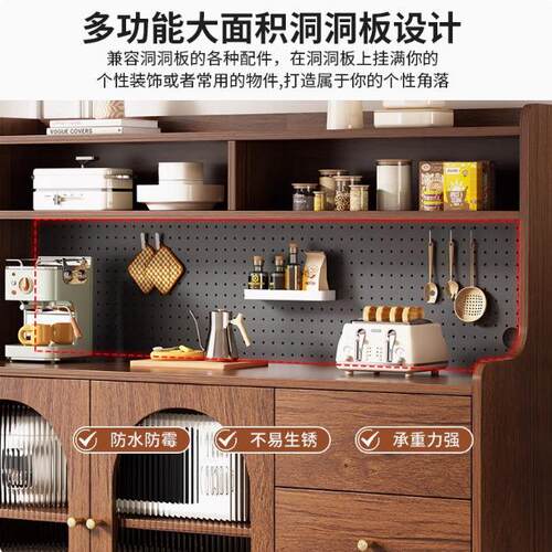 轻奢餐边柜多功能碗柜一体客厅茶水柜酒柜现代简约靠墙厨房置物柜