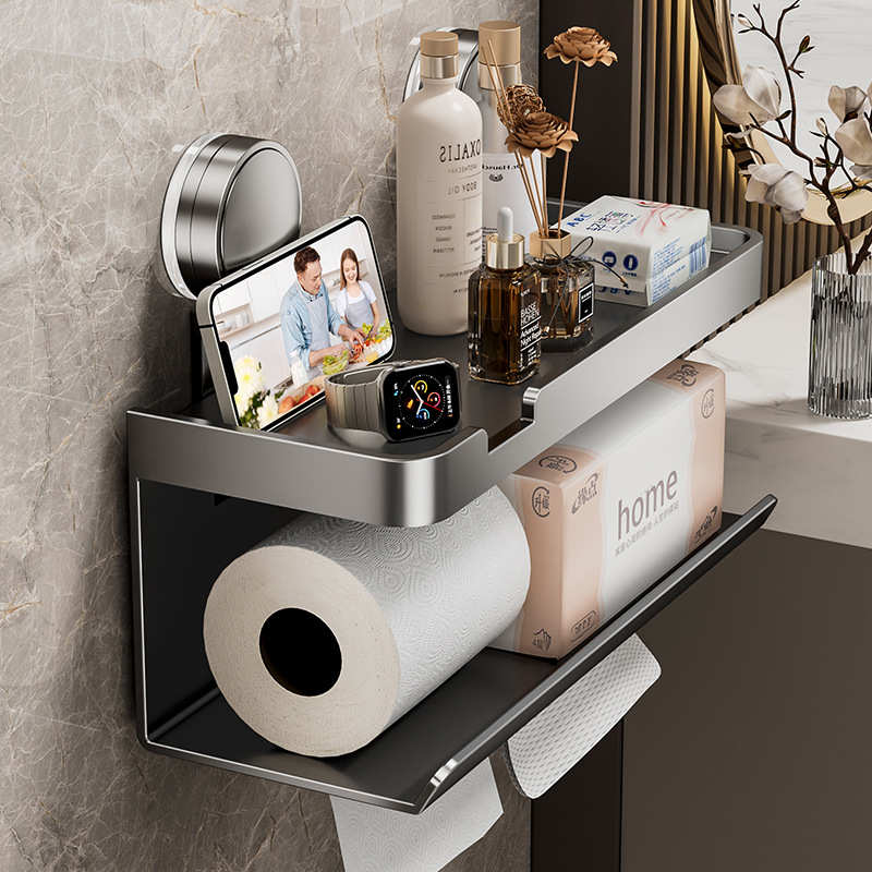 吸盘纸巾盒卫生间壁挂式洗脸巾收纳盒厕所厨房免打孔抽纸盒卷纸架