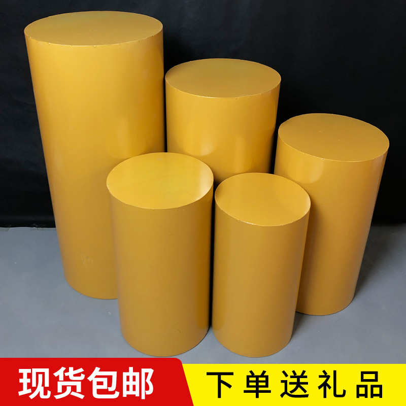新款婚庆道具铁艺圆柱体甜品台婚礼迎宾区布置装饰摆件蛋糕台圆桌