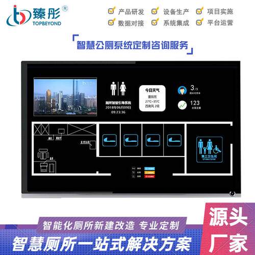 智慧公厕有人无人智能引导系统智慧卫生间厕位使用状态信息采集