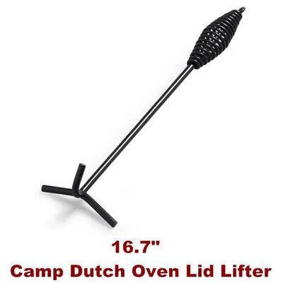Dutch Oven Lid Lifter Cast Iron Camp Lifting and Carrying