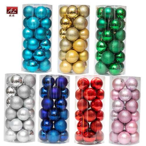 24PCS Christmas ball matte barreled ceiling decoration