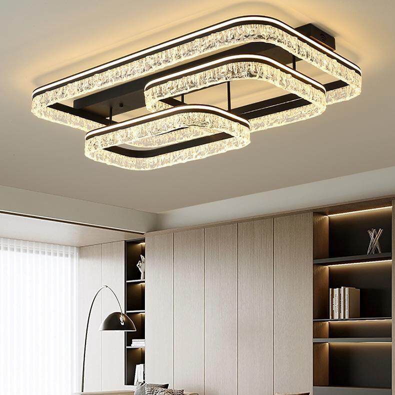 意式轻奢客厅灯冰裂纹设计师led吸顶灯2024新款卧室灯具高显色