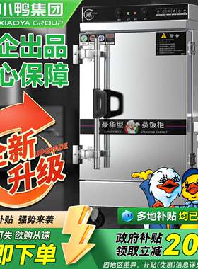 小鸭蒸饭柜商用电蒸饭箱食堂家用小型全自动燃气电蒸饭车蒸饭机