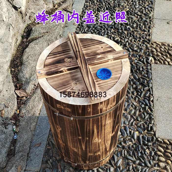 圆桶蜂箱老式土养蜂箱蜂桶圆桶圆形横养卧式透明诱蜂养蜜蜂圆木桶