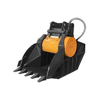 挖掘机破碎斗鄂式单轴多功能岩石破碎设备岩石混凝土粉碎斗