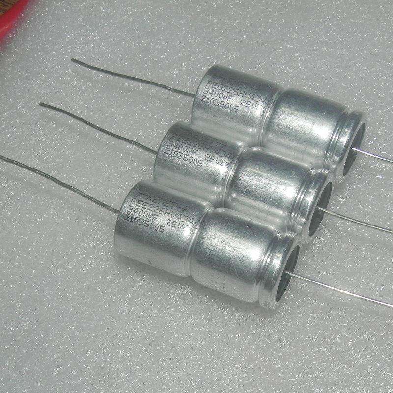 RIFA力发KEMET PEG226 25V3400UF 代3300UF 铜脚轴向发烧滤波电容