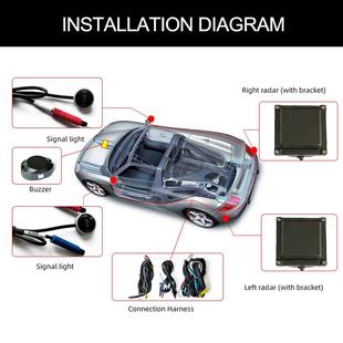双色灯盲区监测BSD系统24G雷达通用型并线辅助盲点探测预警雷达