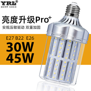 新款 led灯泡户外走廊光电轻奢客厅餐厅单头吊灯大功率铝材玉米灯