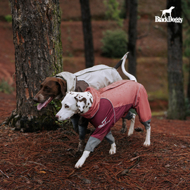 blackdoggy狗狗四脚雨衣轻薄透气中大型犬柴犬泰迪哈士奇防风衣服