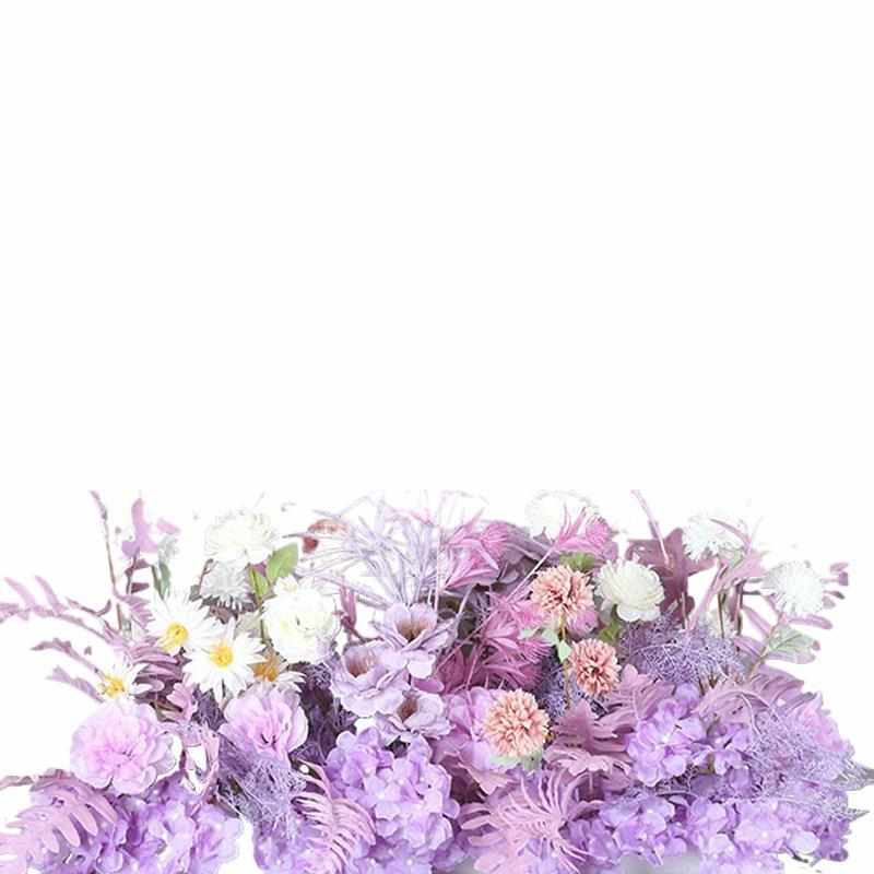 紫色婚庆花排地排花路引花花艺花材婚礼绢花仿真花假花布置装饰花
