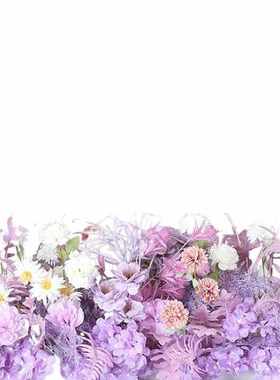 紫色婚庆花排地排花路引花花艺花材婚礼绢花仿真花假花布置装饰花