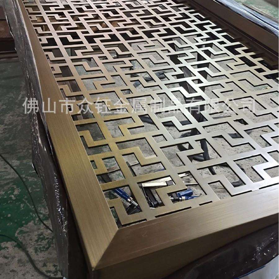 铝合金窗花屏风格栅护栏酒店餐厅入口隔断廊架幕墙装饰花格厂