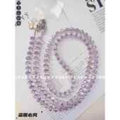 秋冬新品 高端奢华紫白水滴水晶斜跨包炼手机挂绳肩背挂件坚固耐用