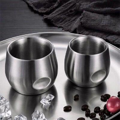 Double Wall Stainless Steel Espresso Cup 150ml 200ml
