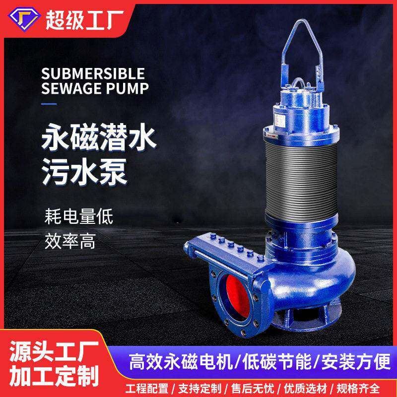 永磁潜水污水泵排污泵抽水泥浆泵杨程污水提升泵农用排污潜水泵