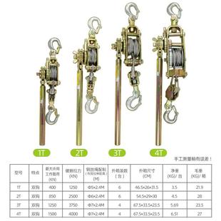 紧线器荷缔机 多功能紧线器日式 拉线器钢丝绳拉紧器手动收紧器