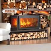 取暖炉木柴农村别墅装 烧火易安三面壁炉家用燃观火自建房壁炉欧式