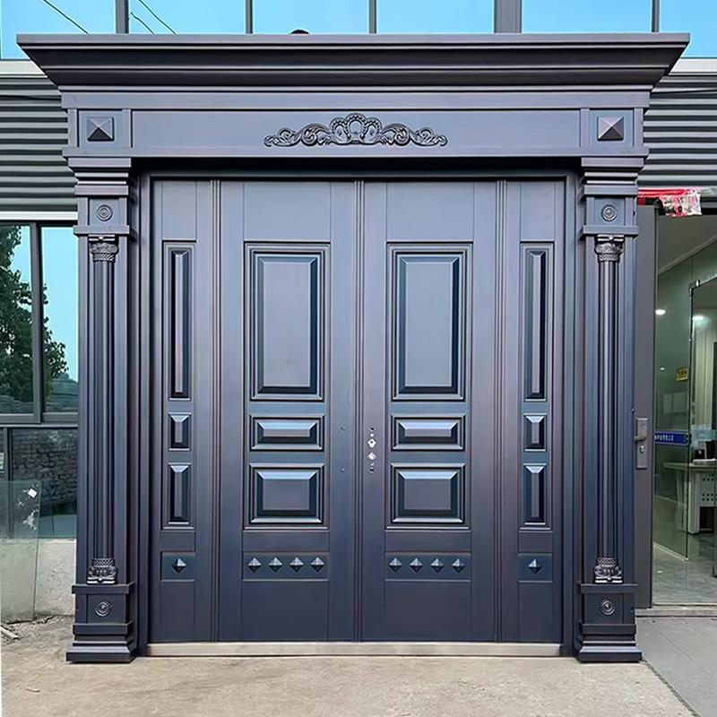 锌合金别墅大门农村自建房大门进户门乡村入户门家用堂屋双开门