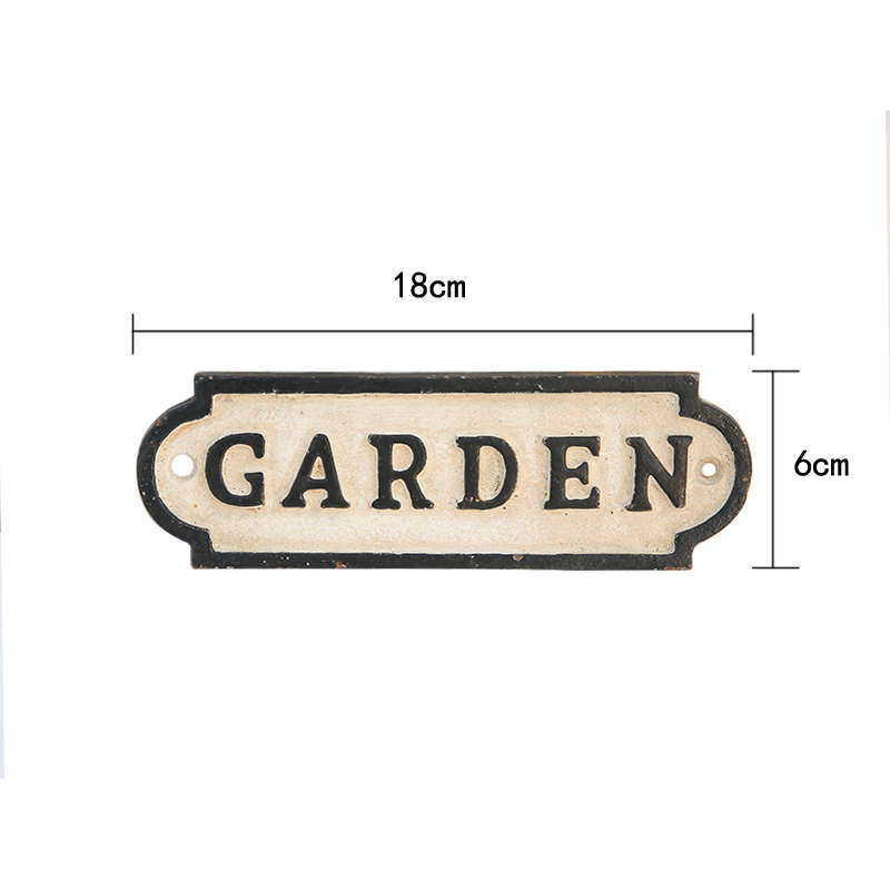 铸铁花园挂牌墙饰户外庭院花园阳台装饰出口日系ins杂货摆件,家居饰品,壁饰,淘宝优惠券,粉丝福利购,淘宝优惠卷