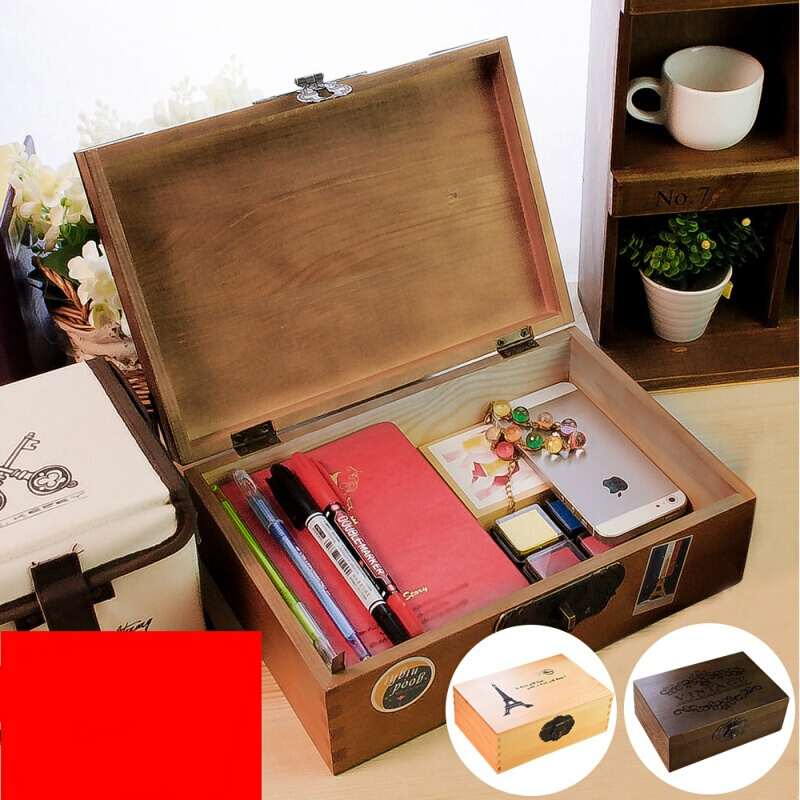 複古小木箱帶鎖仿古木箱收納木箱儲物箱實木盒子式大木箱 複古6色在類目 收納整理, 家庭收納用具, 儲物箱, 收納箱中 - 來自Buy2taobao.com提供專業的淘寶代購服務