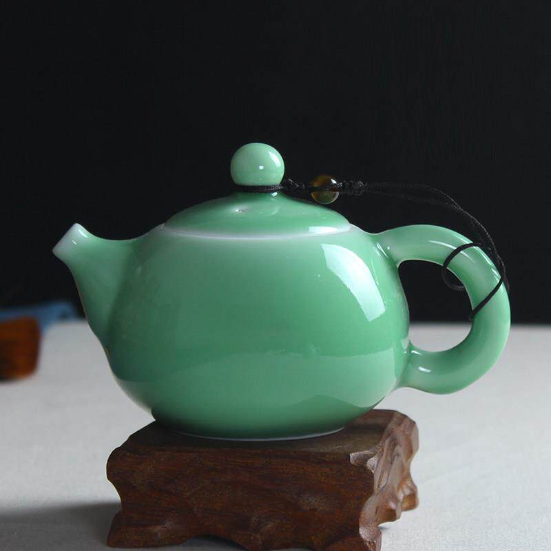 龙泉青瓷创意茶壶中式陶瓷功夫茶具西施壶哥弟窑普洱红茶个人茶壶