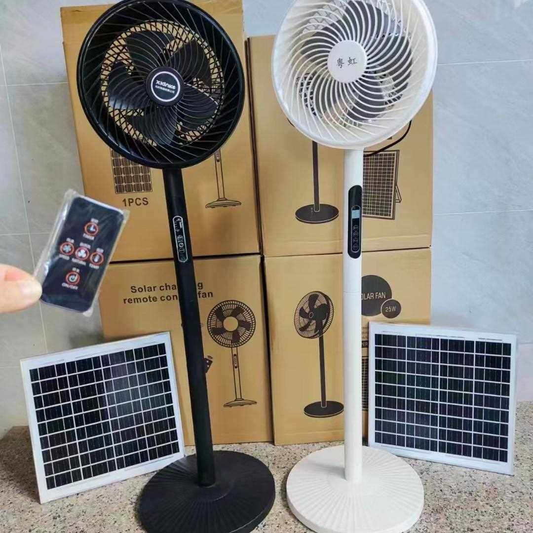 新款直销太阳能风扇英文出口电风扇落地扇出口跨境外贸产品源头