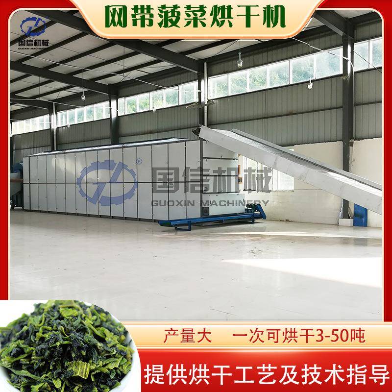 网带菠菜烘干机全自动白菜卷心菜粉碎烘干线大型蔬菜干烘干设备