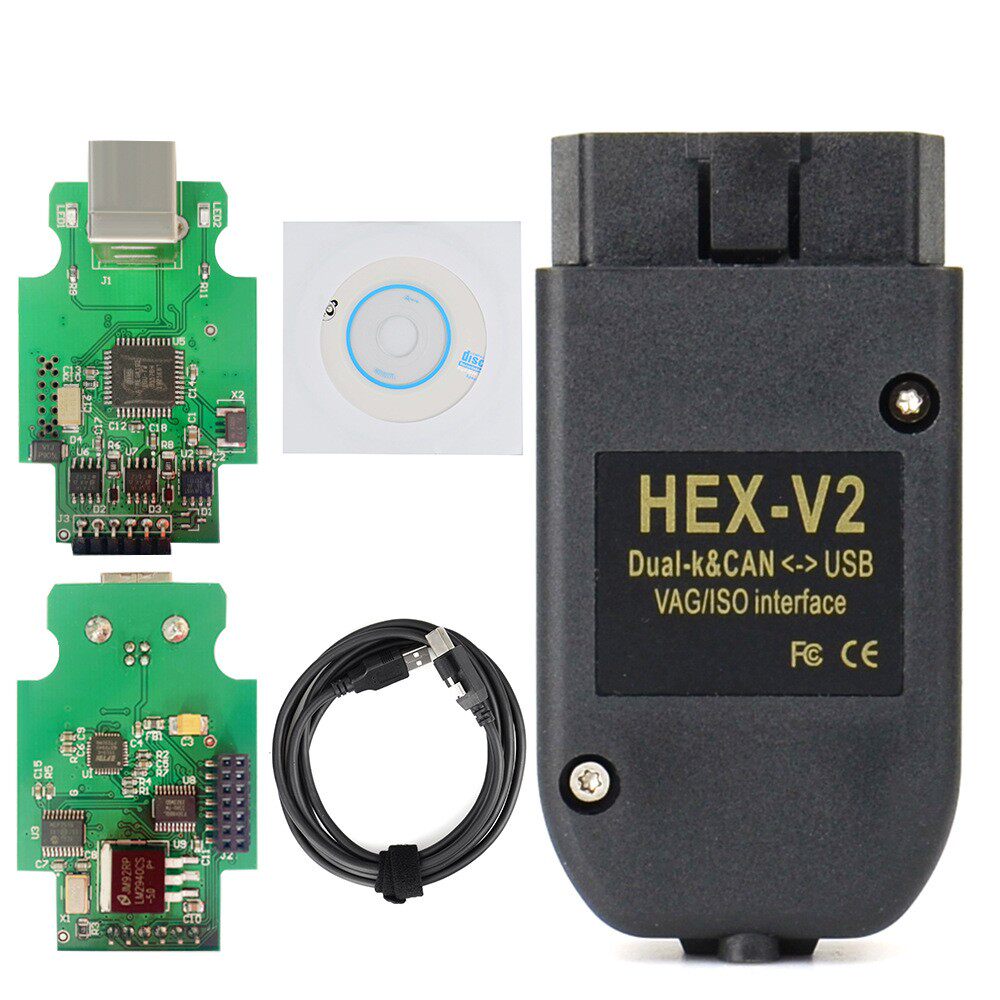 跨境 HEX V2 VAGCOM V25.3 VCDS AT162+FT232 多语言汽车诊断