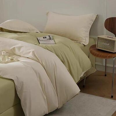 秋冬26263厚季100支纯棉毛四件套加床床单被磨套宿舍三件套全棉上