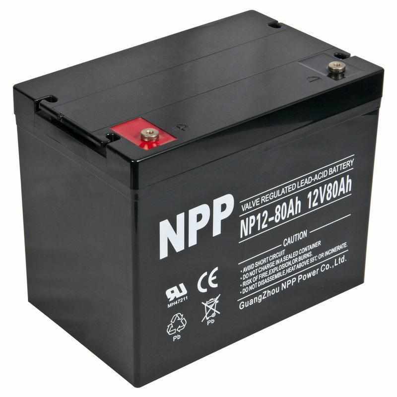 NPP耐普蓄电池12V70AH 75 80 NP 12-80AH免维护UPS直流屏消防 NPG