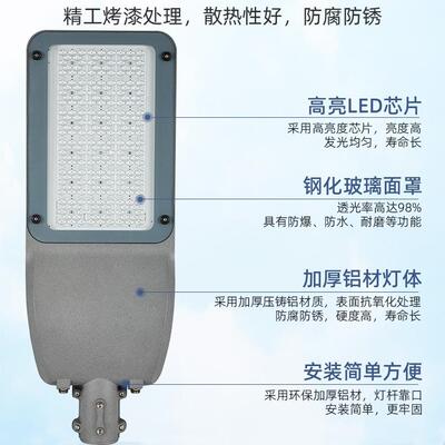 LED模组路灯头30W60W100W-200W小区广场农村市电路灯道路照明路灯