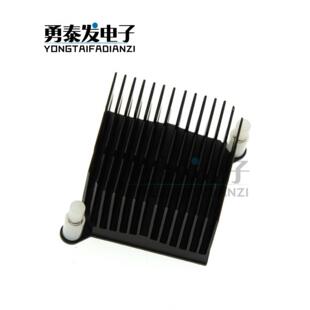 铝型材散热片散热器40x40x30mm对角孔距59mm剖沟表面阳极黑色