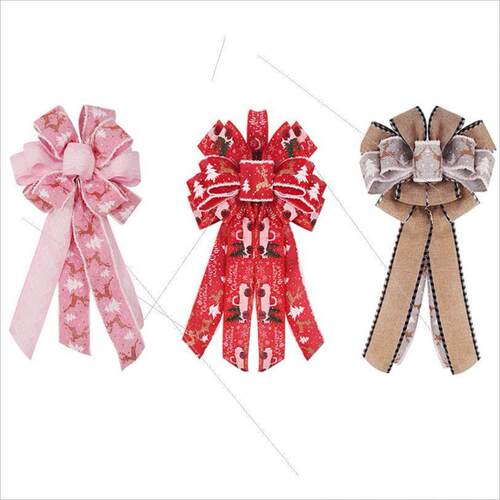 Christmas bows Christmas tree gift box decorative bows蝴蝶结