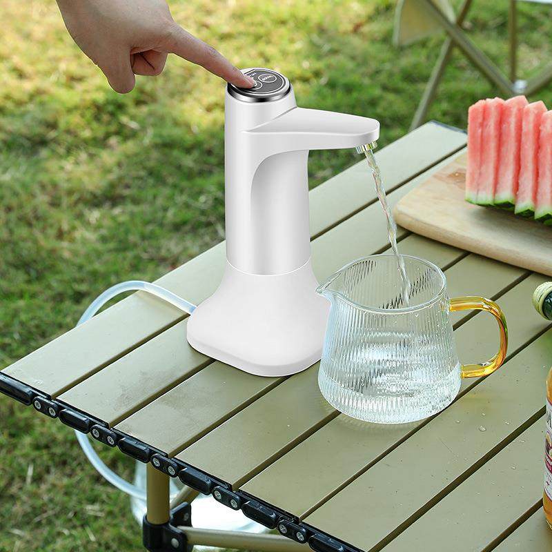 桌面款小型饮水机家用定量出水抽水器 充电式自动上水泵白色折叠