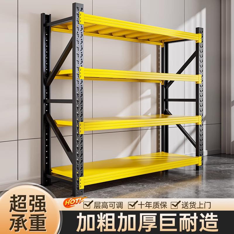 仓储重型货架置物架仓库多层落地收纳商用超市快递升级加厚铁架子图片