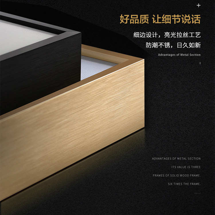 客厅清新绿色现代简约植物挂画玄关油画走廊壁画装饰画落地光影